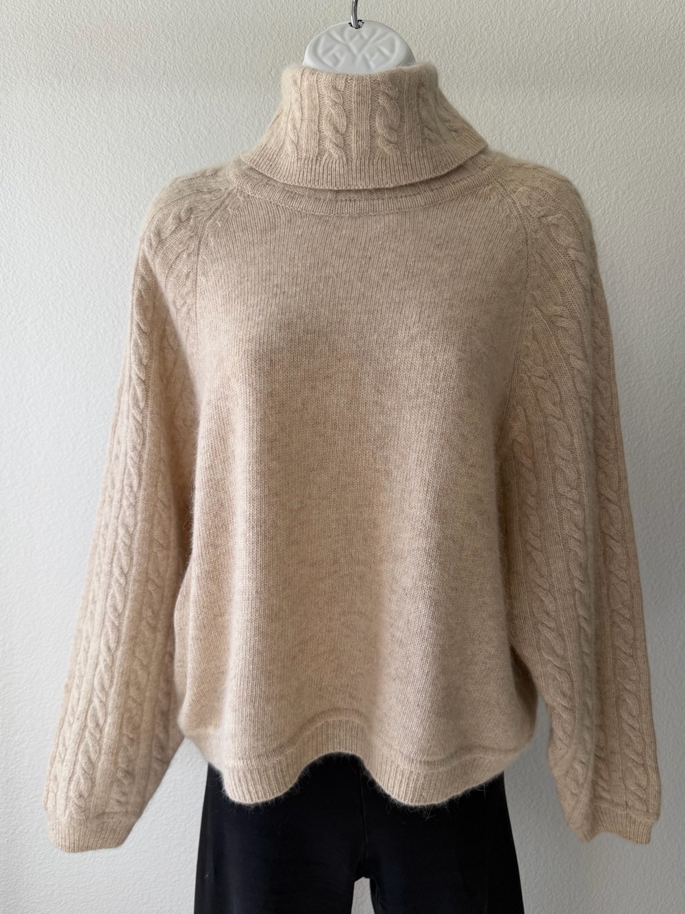 Vintage 90s Wool and Rabbit Hair Turtleneck Sweater Richard and Co Size S